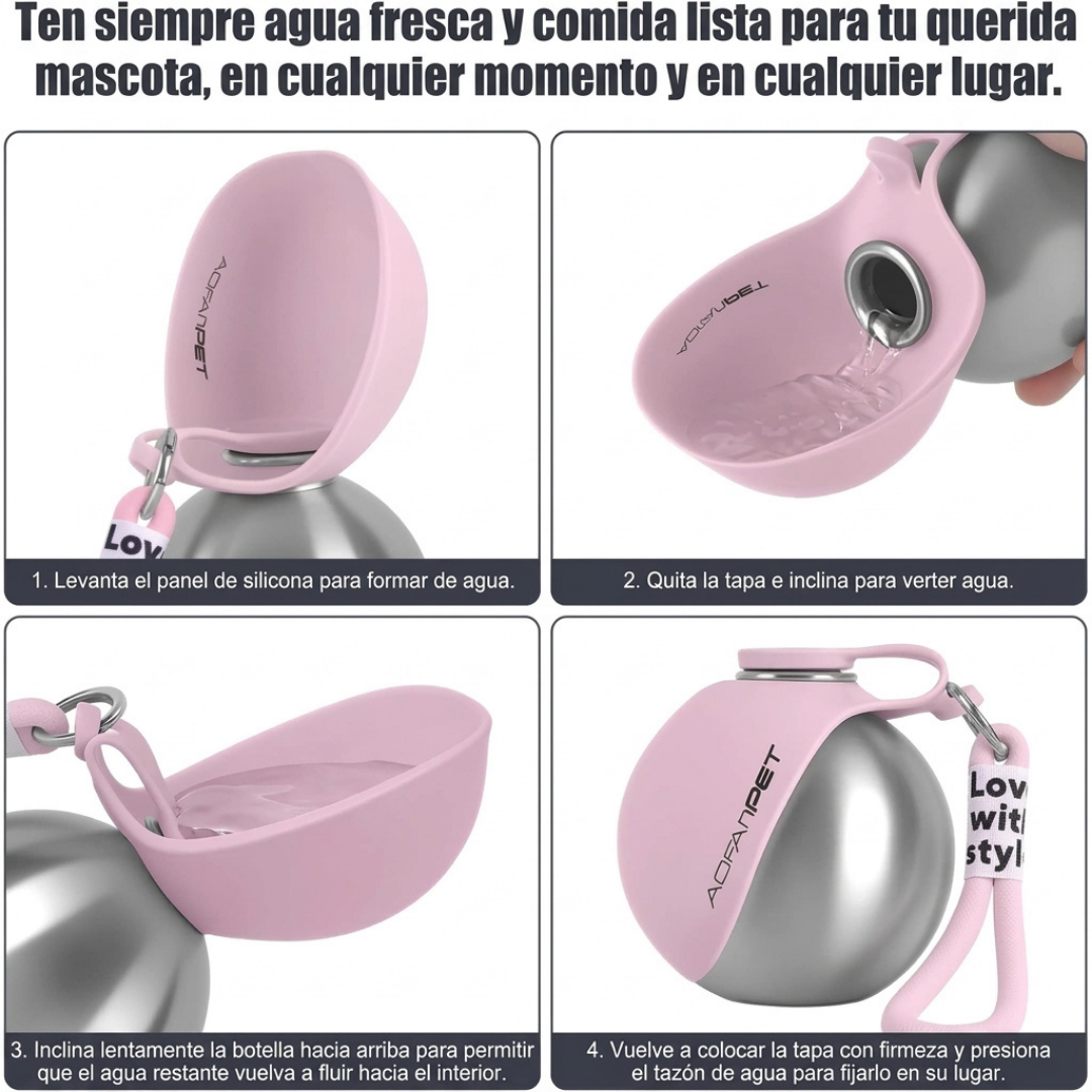 Botella de agua Portatil para Mascotas